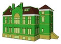 A building simple to complex vector or color illustration