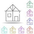 house, building icon. Elements of construction in multi color style icons. Simple icon for websites, web design, mobile app, info Royalty Free Stock Photo