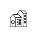 House building line icon Royalty Free Stock Photo