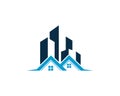 House and Building Modern City Logo Design Royalty Free Stock Photo