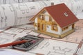 House building plan Royalty Free Stock Photo