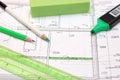 House building plan Royalty Free Stock Photo