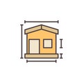 House Building Size vector concept colored icon Royalty Free Stock Photo