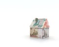 House, built with ruble banknote Royalty Free Stock Photo