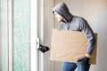 House burglar getting away Royalty Free Stock Photo