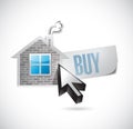 House and buy message illustration design Royalty Free Stock Photo