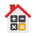 House Calculator Icon Isolated Royalty Free Stock Photo