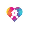 House Call heart shape concept Logo Design template. Royalty Free Stock Photo