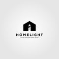 House of candle logo vector illustration design