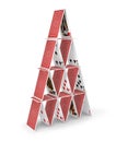 House of cards 3D Royalty Free Stock Photo