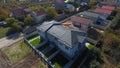 House roofs seen from drone, aerial view