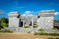 The house of Cenote - Mayan Ruins of Tulum, Mexico Royalty Free Stock Photo