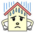 A house character confused by leaking of rain