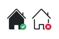 House checkmark icon. Illustration vector