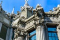 House with chimeras in Kiev, Ukraine. Art Nouveau building with sculptures of the mythical animals was created by architect