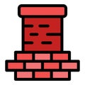 House chimney icon vector flat Royalty Free Stock Photo