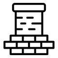 House chimney icon, outline style Royalty Free Stock Photo