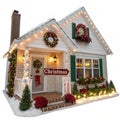 House with Christmas decorations Royalty Free Stock Photo
