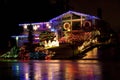 House with Christmas lights