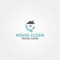 House Clean vector logo design template idea Royalty Free Stock Photo