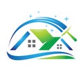 House Cleaning and Cleaning Service Logo