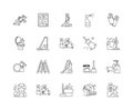 House clearance line icons, signs, vector set, outline illustration concept Royalty Free Stock Photo