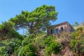 House on the cliff edge Royalty Free Stock Photo