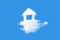 House cloud in blue sky Royalty Free Stock Photo