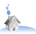 House and cold Royalty Free Stock Photo