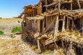 House collapsed in ruins by abandonment in rural areas of unpopulated Spain. Europe