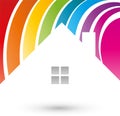 House, color, painter, Logo