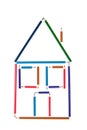 The house from color pencils Royalty Free Stock Photo