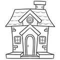 House coloring page, useful as coloring book