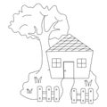 House Coloring Page