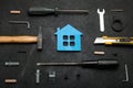 House construction, home tools concept Royalty Free Stock Photo
