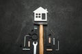 House construction, home tools concept Royalty Free Stock Photo