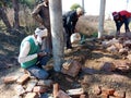 house construction labour measuring piller length in india dec 2019