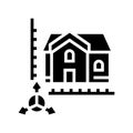 house construction modeling glyph icon vector illustration Royalty Free Stock Photo