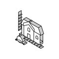 house construction modeling isometric icon vector illustration Royalty Free Stock Photo