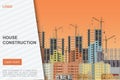 House construction modern landing page vector template Royalty Free Stock Photo