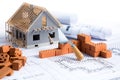 House in construction - project Royalty Free Stock Photo