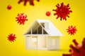 House and coronavirus, stay home concept Royalty Free Stock Photo