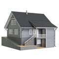 House cottage wooden facade