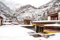 House covered with snow. Ladakh. India