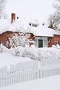 House Covered in Snow