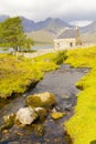 House on the creek at the lakeside island of skye Scotland Royalty Free Stock Photo