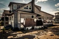 House damaged by Hurricane Sandy, in Point Pleasant Beach, New J