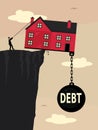 House Debt Cliff Royalty Free Stock Photo