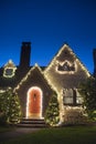 House decorated for Christmas