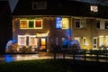 House decorated by Christmas lights